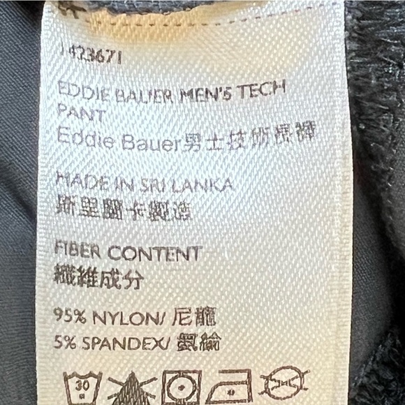 Eddie Bauer Men’s Tech Pant Golf Casual Dark Gray Nylon Blend   40 X 32 - Picture 11 of 13